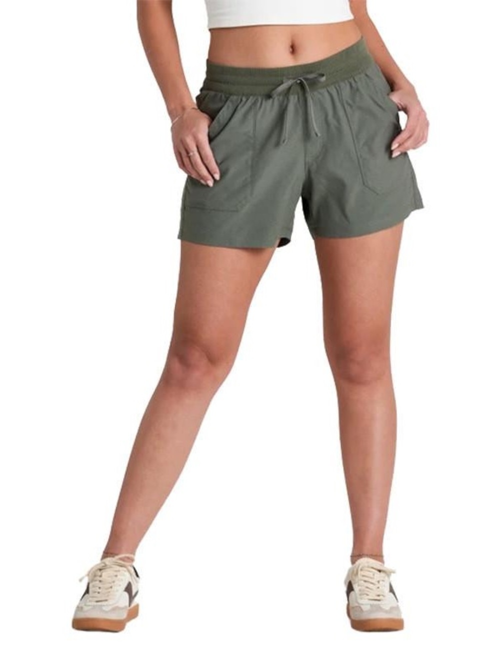 Kuhl Women's Trekr Pull-On Hiking Running Shorts Gorpcore XL Olive Green
